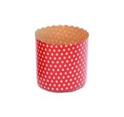 7085POR_R форма для кулича Красные в горох PANETTONCINO d70*h85 мм (150 г) PA7085POR_R 1 ст= 150 шт